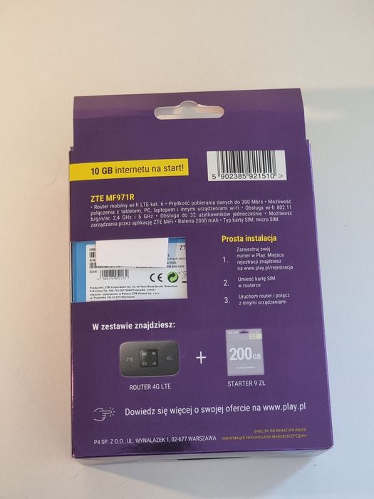 Router ZTE MF971R LTE cat 6 Play