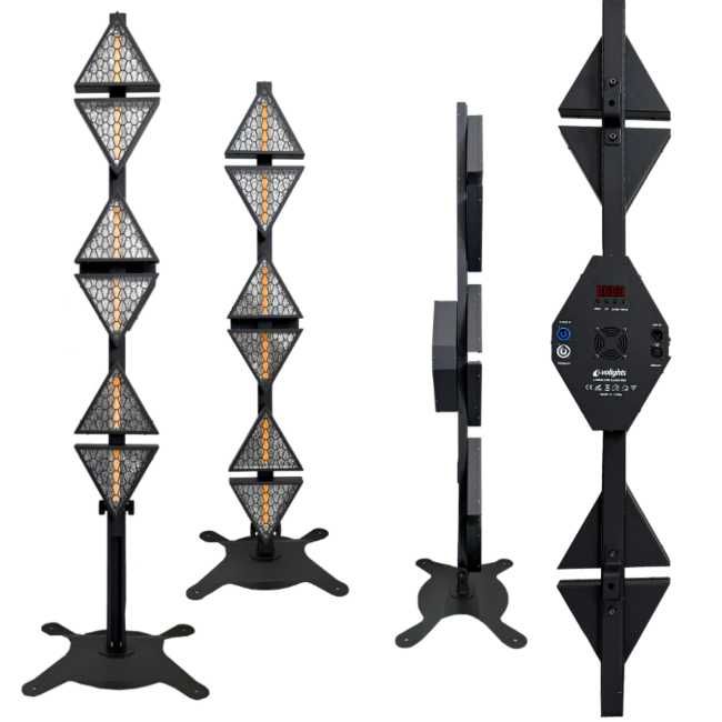 EVOLIGHTS LUMEN ONE 6x60W WW 96x0,5W RGB LED reflektor sceniczny retro