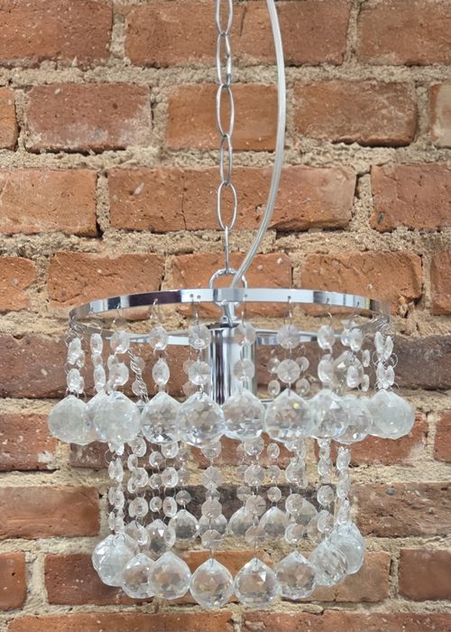 LAMPA sufitowa żyrandol kryształy 1xE27