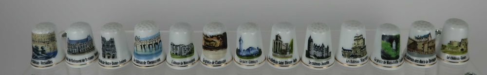 Lote de 25 dedais em porcelana