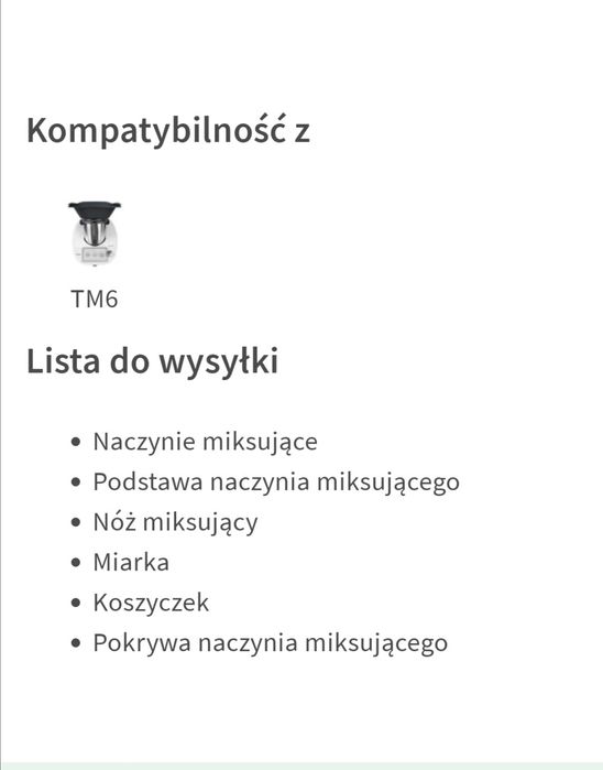 Robot kuchenny Thermomix® TM6 plus frend plus naczynie miksujące kompl