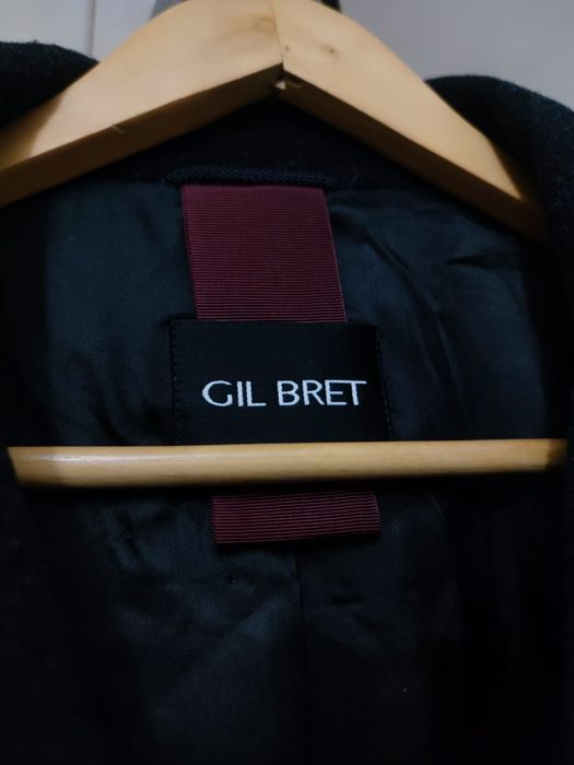Kurtka płaszcz XL Gil Bret wełna kaszmir cashmere czarny 48 płaszczyk
