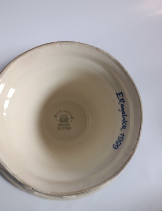 Włocławek, Biennale Fajansu 1989 patera ażurowa E. Rogalska