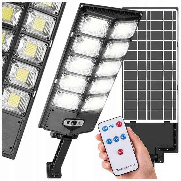 Lampa uliczna solarna LED 1000W z pilotem