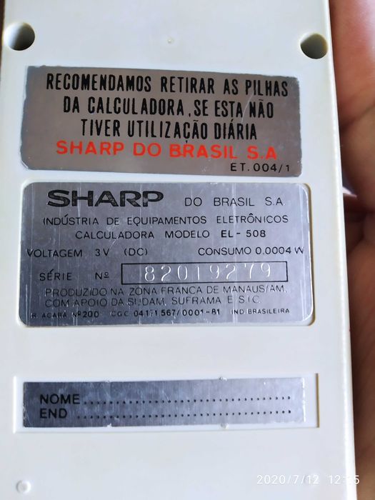 SHARP Calculator64737885617665122