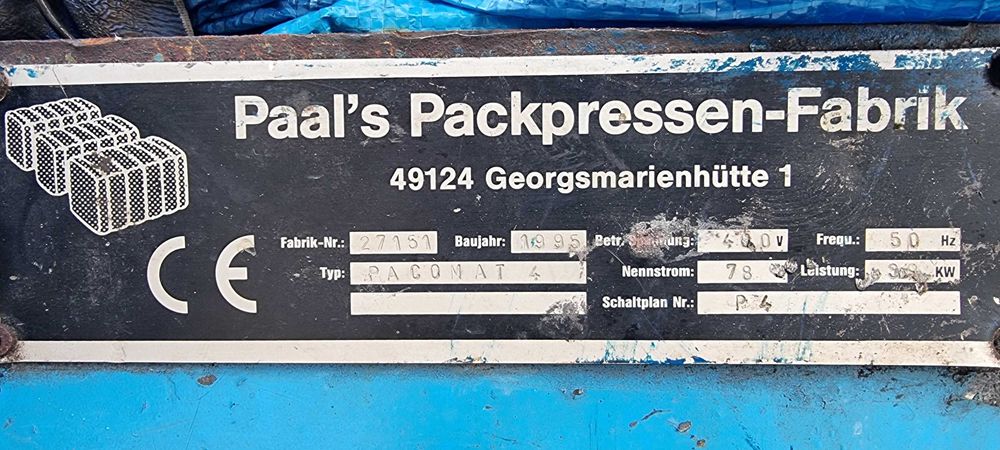 Prasa/Belownica  PAAL Pacomat 4