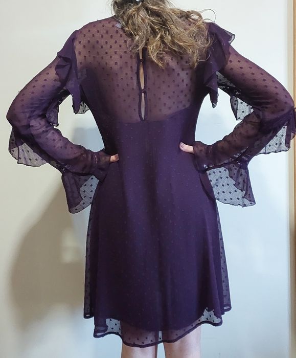 Vestido Festa Roxo NOVO, M-L