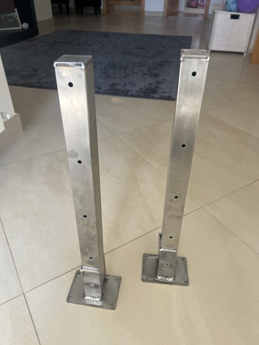 Par Estendais parede robustos aço inoxidavel tubo 40 mm