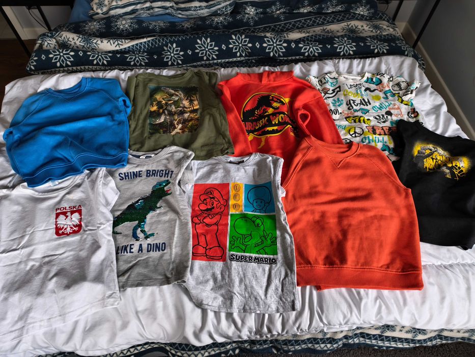 Duży zestaw ubranek dla chłopca r. 122
