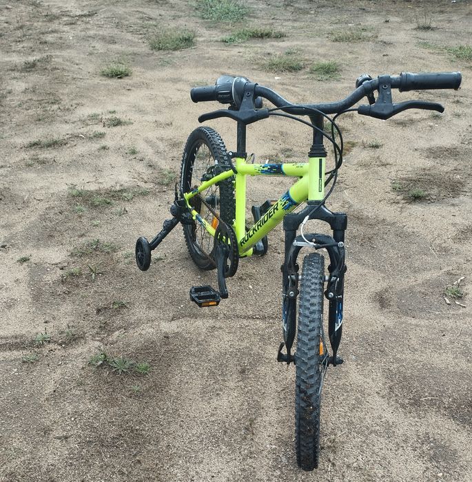 Bicicleta criança BTT Rockrider ST 500 + rodas de apoio