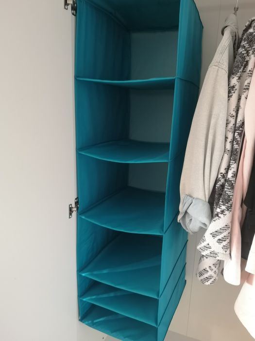 Półka wisząca organizer na ubrania do szafy 6 komor