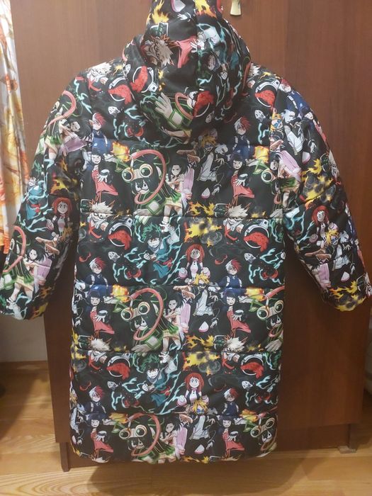 Зимова довга курточка, пальто аніме