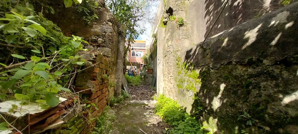Vila com 5 casas de habitação e 4 lojas comerciais localizada na rua principal de Camarate