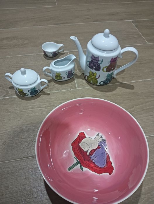 Conjunto porcelana Loja Gato preto