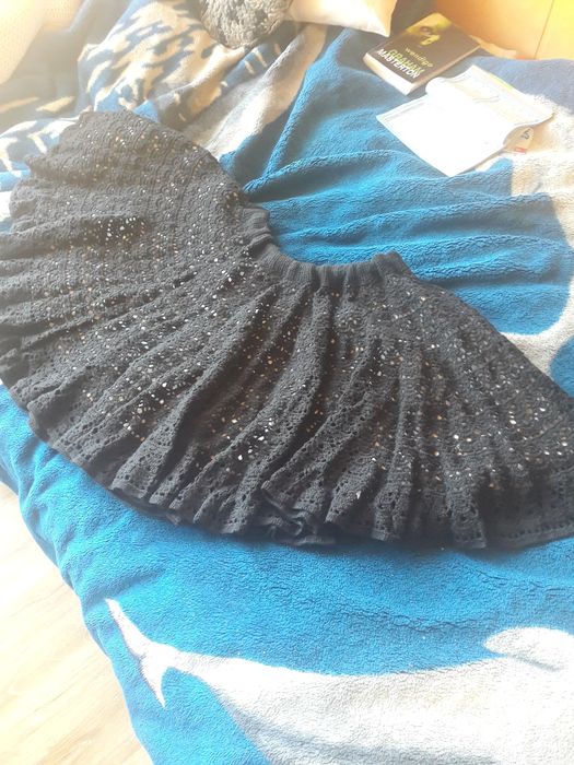 Rekofzielo spódnica czarna z podszewką st idealny