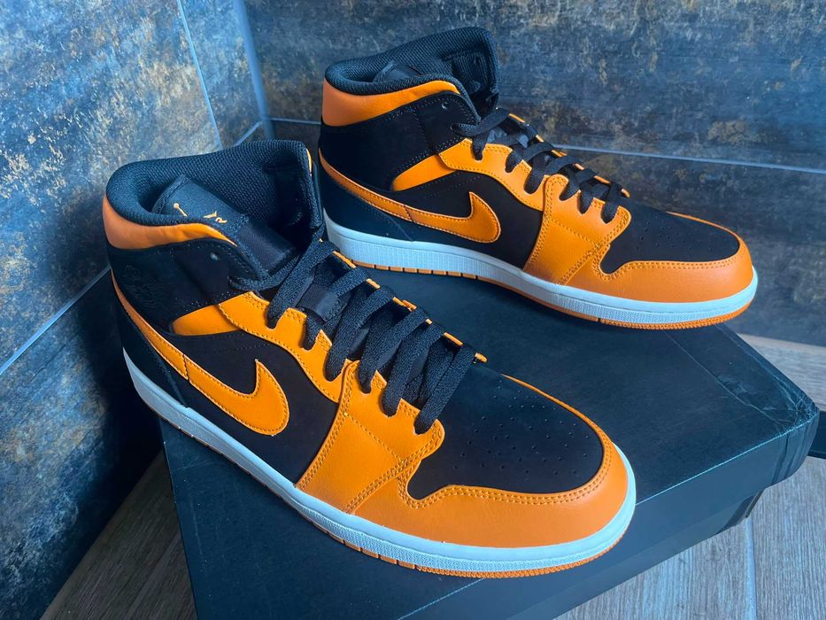 Air Jordan 1 Mid Black Orange Peel R. 44 / 28 cm NOWE 100% ORYGINAŁ