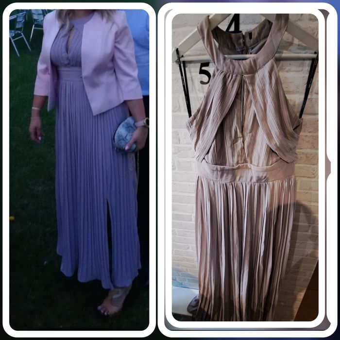 Sukienka fiolet  Asos 40  tfnc London  plisowana długa