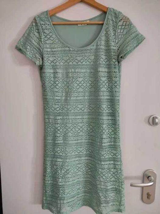 Vestido renda verde água City Life – Tamanho S