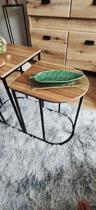 Stolik Style Home LOFT 36 x 40,5 x 55cm Czarny