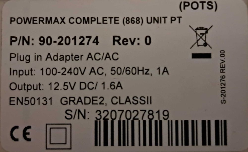 Central de alarme Powermax Complete 868Mhz da Visonic