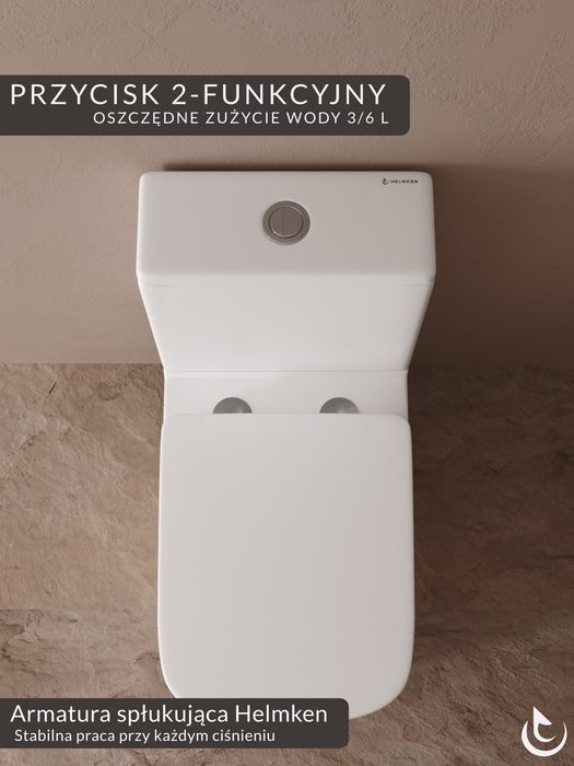 Compact wc  Nowy! 20 lat gwarancji. system warszawski, odpływ pionowy pionowy