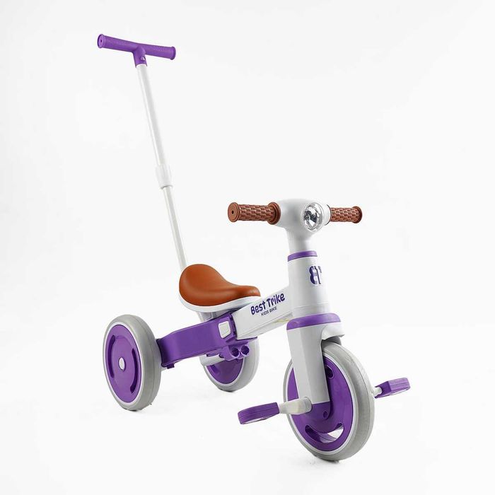 Дитячий велосипед-велобіг 3в1 Best Trike (LB-10571) — трансформер з фарою та батьківською ручкою!