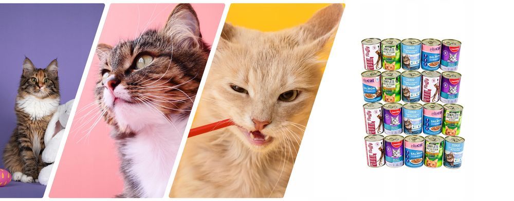 20 Szt. X 400G Karma Mokra Dla Kota Puszka Pakiet  Mix Smaków