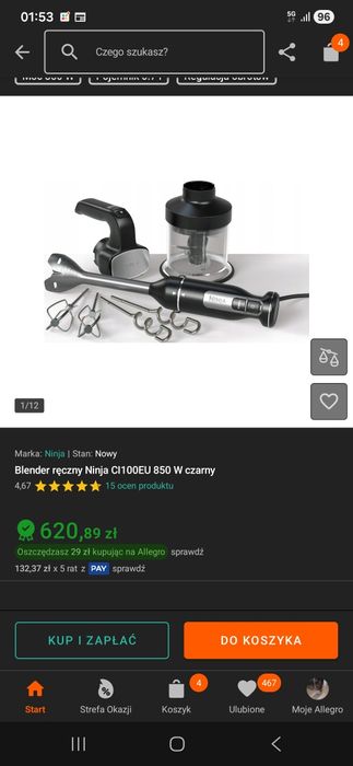 Blender ręczny  ninja