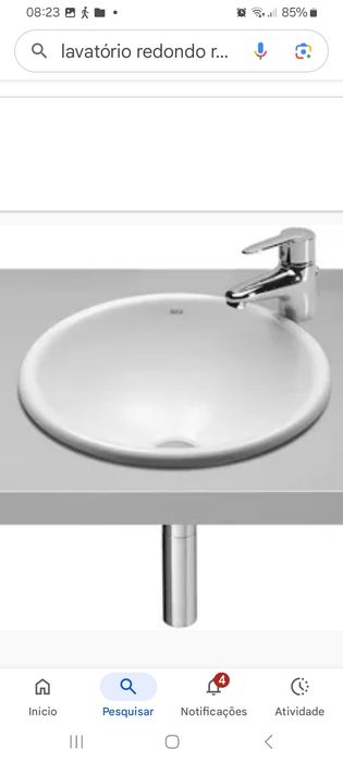 Lavatório Roca em porcelana