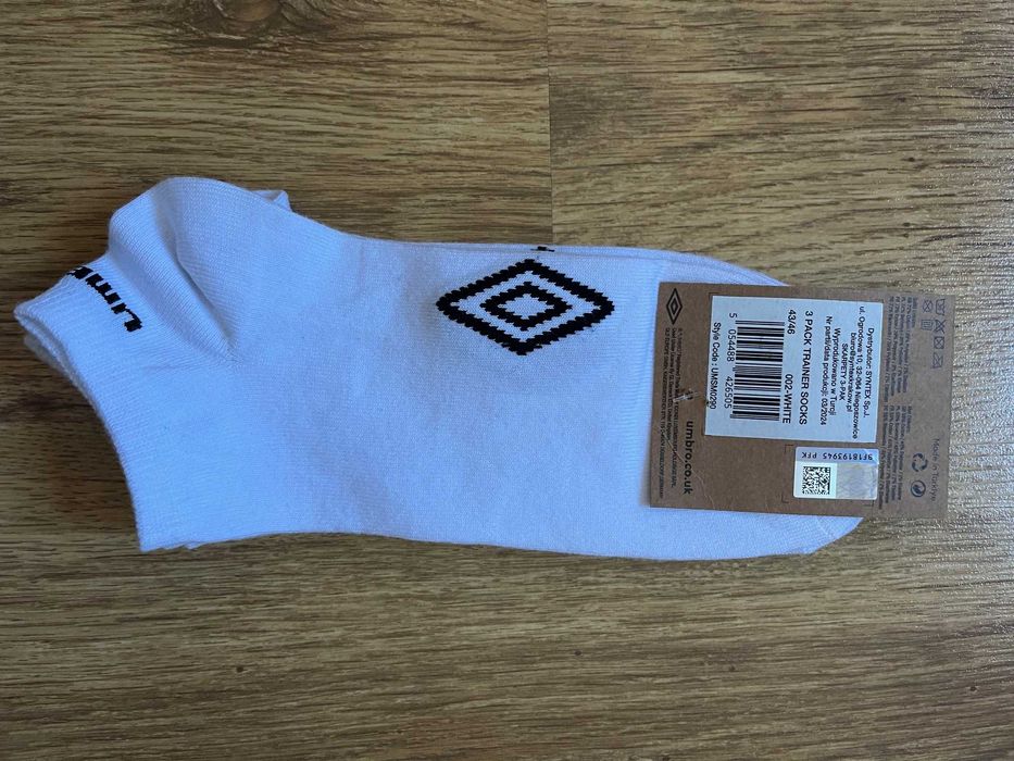 Skarpety męskie Umbro 3 pack, rozm. 43-46, białe