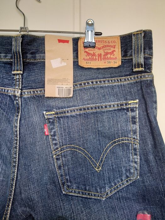 Джинсы Levi's 511, w 38, L 34. Новые. Добавил замеры.