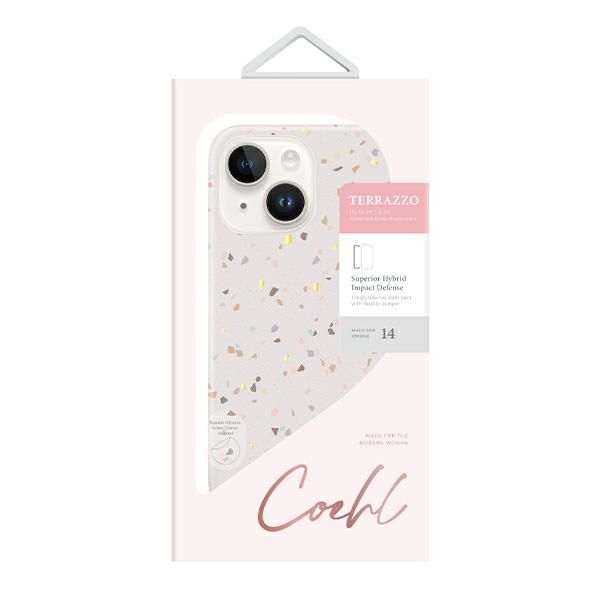 UNIQ etui Coehl Terrazzo iPhone 14 Plus/ 15 Plus 6.7" piaskowy/