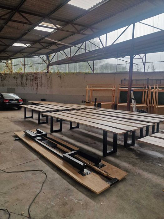 Mesas de Jantar Rústica Carvalho Maciço 4m e 3,30m