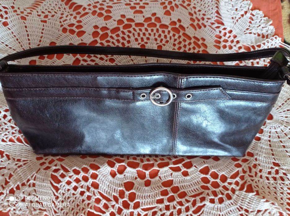 Torebka ciemnobrązowa, "jamnik"