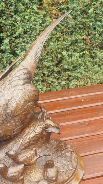Figura z brązu rzeźba brąz myśliwska bażant prezent na święta