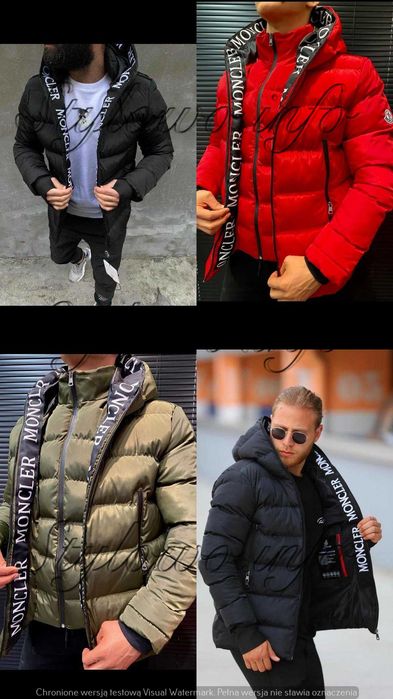 Kurtki męskie kaptur podwójny suwak S-XXL nowość zimowe