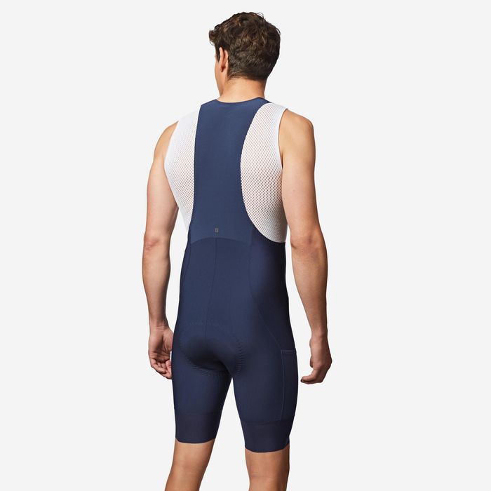Calções Justos com Alças Ciclismo Homem Endurance Azul