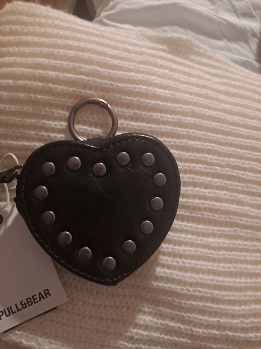 Portfelik serce z ćwiekami