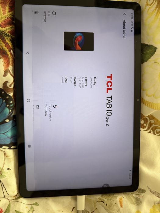 TCL TAB 10 Gen 2 – stan jak nowy, użyty tylko 2 razy