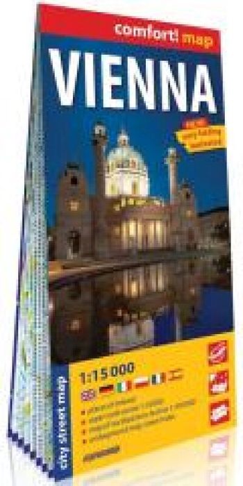 Comfort! map Vienna (Wiedeń) 1:15/000 plan w.2025 praca zbiorowa Rok