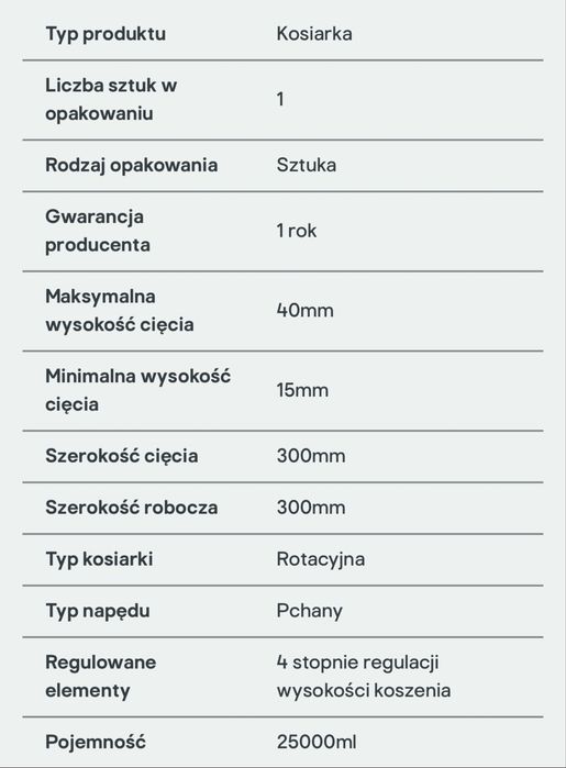 Kosiarka ręczna 30cm