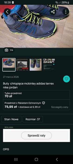 Adidasy adidas unisex nike puma jordan młodzieżowe
