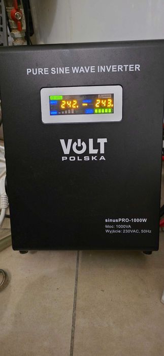 UPS zestaw, Zasilacz awaryjny Volt Sinus Pro 1000W + akumulator żelowy VPRO Premium 12V 110Ah