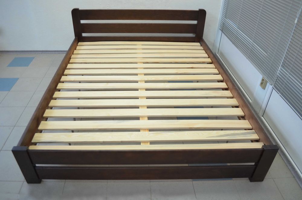 В НАЯВНОСТІ! Виробник ліжко масивне дерев'яне міцне посилені ламелі