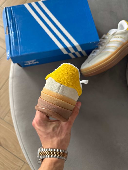 Adidas Gazelle Bold W Sneakersy Damskie Kremowe Model IH9929 Rozmiar 38 Platforma Nowe