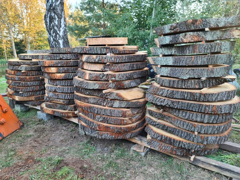 Sprzedam plastry dębowe, bale dębowe.