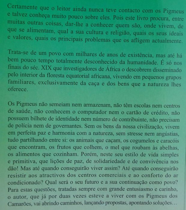 Pigmeu Entre Os Pigmeus (Uma Partilha de Vida e de Fé)