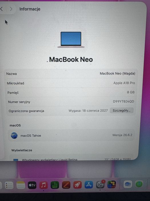 MacBook Neo Rozowy