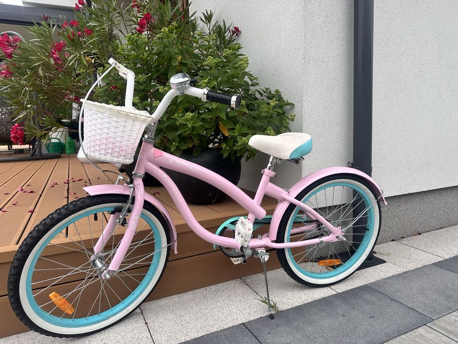 Rower dla dziecka BMX CRUISER 20" różowo-miętowy