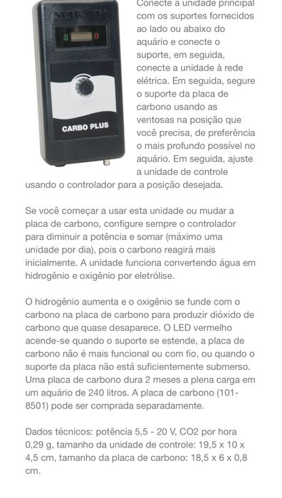 Sistema CO2 NUTRAFIN Carbo  Plus para aquário